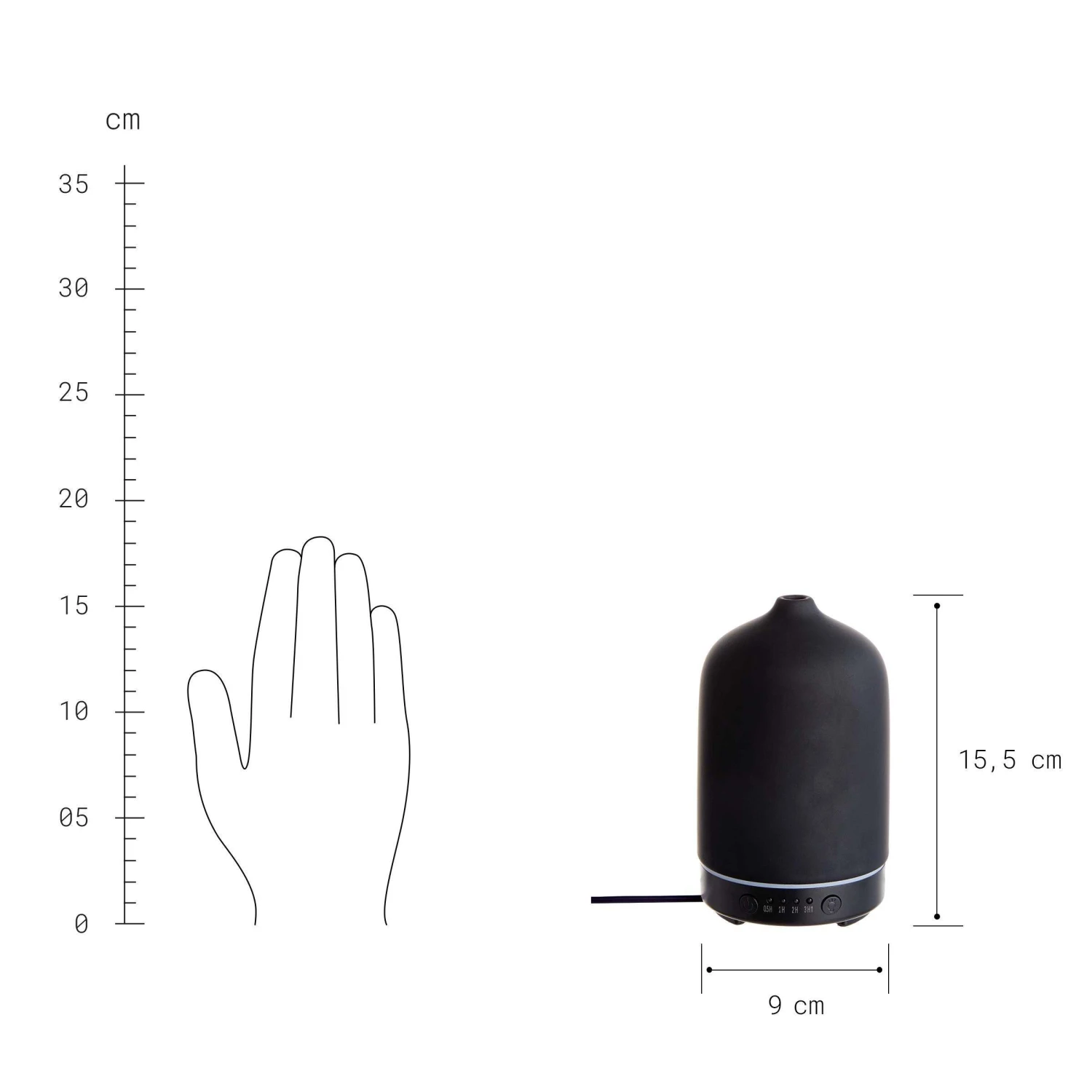 Aroma Diffuser Höhe 16cm CLOUD NINE In Schwarz – Bild 4