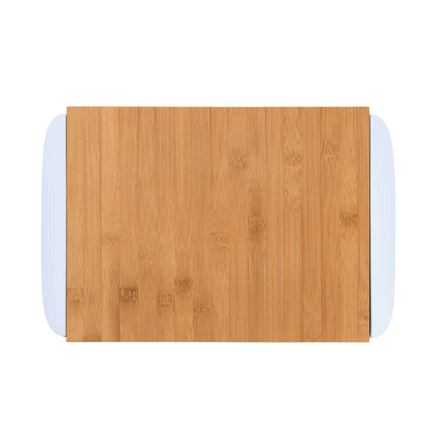 Bambusbrett Mit 2 Auffangschalen L 32 X B 25cm BAMBOO In Weiß