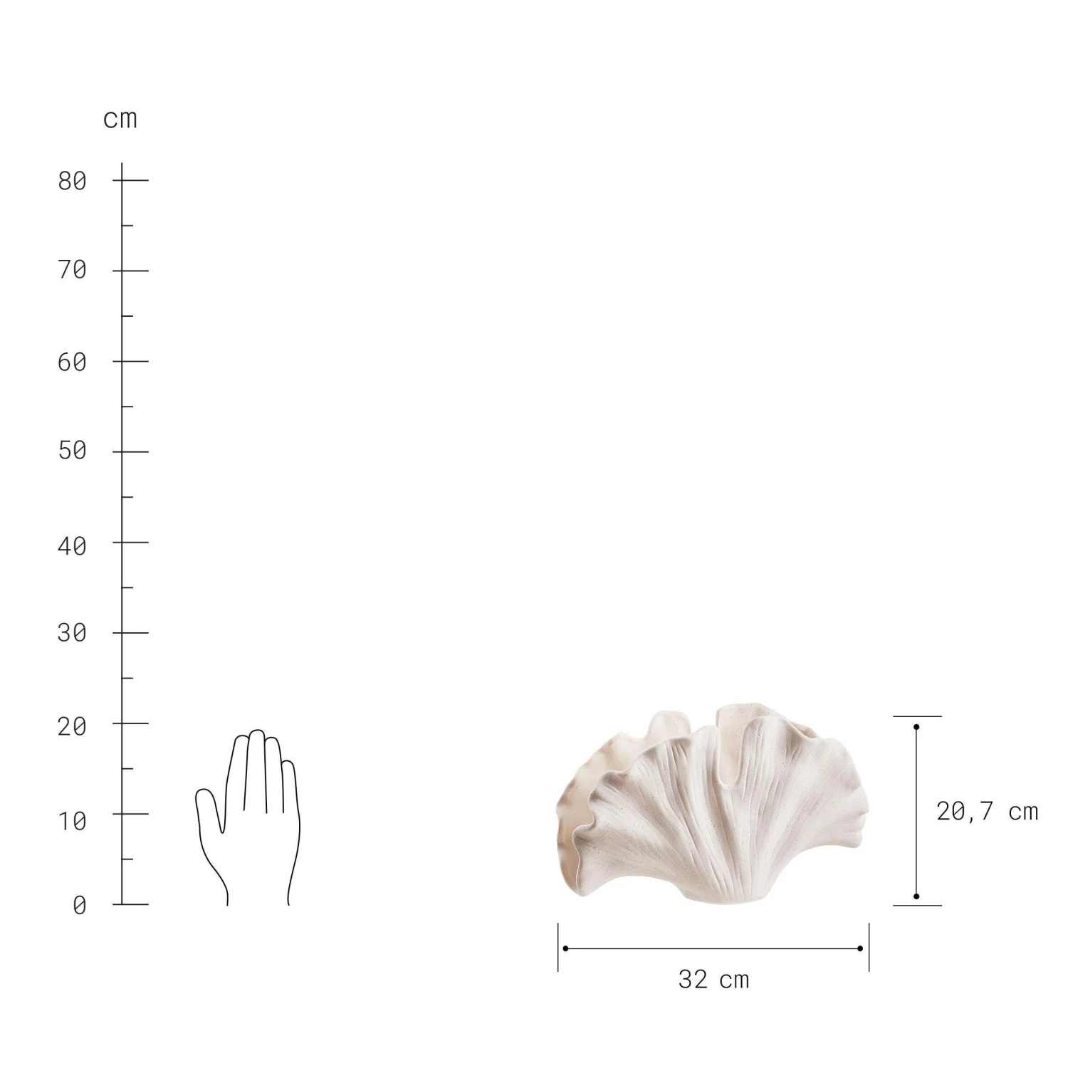 Deko-Objekt Blatt Höhe 21cm GINKGO In Creme – Bild 4