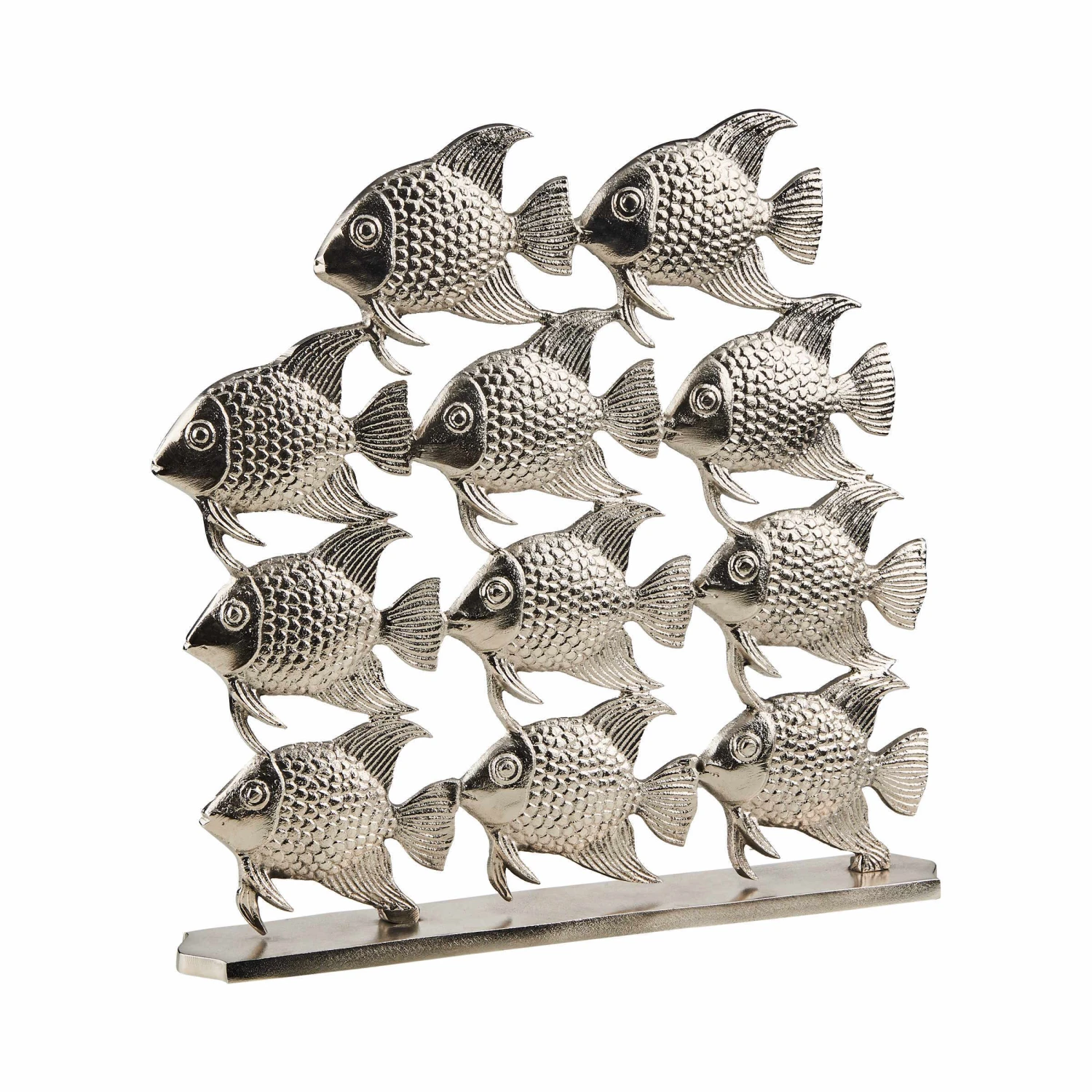 Fischschwarm Höhe 40cm SILVER NATURE In Silber – Bild 2