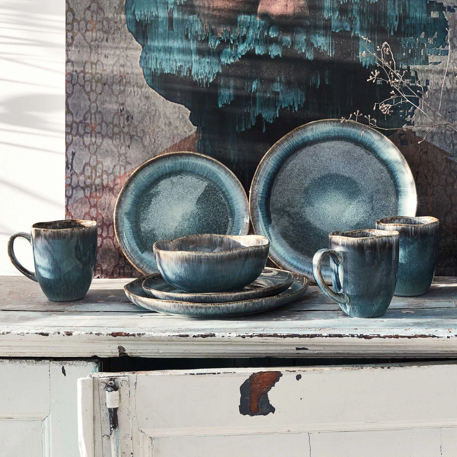 Geschirr-Set 16-tlg. HILDA In Dunkelblau – Bild 2