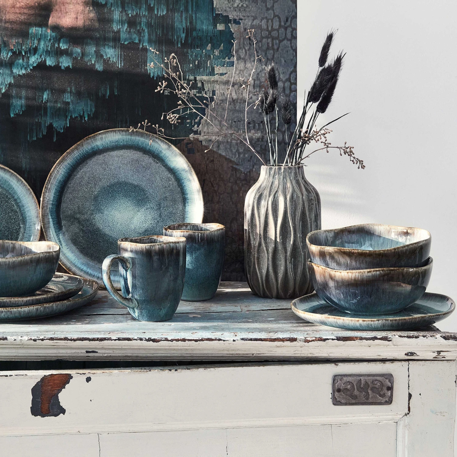 Geschirr-Set 16-tlg. HILDA In Dunkelblau – Bild 20