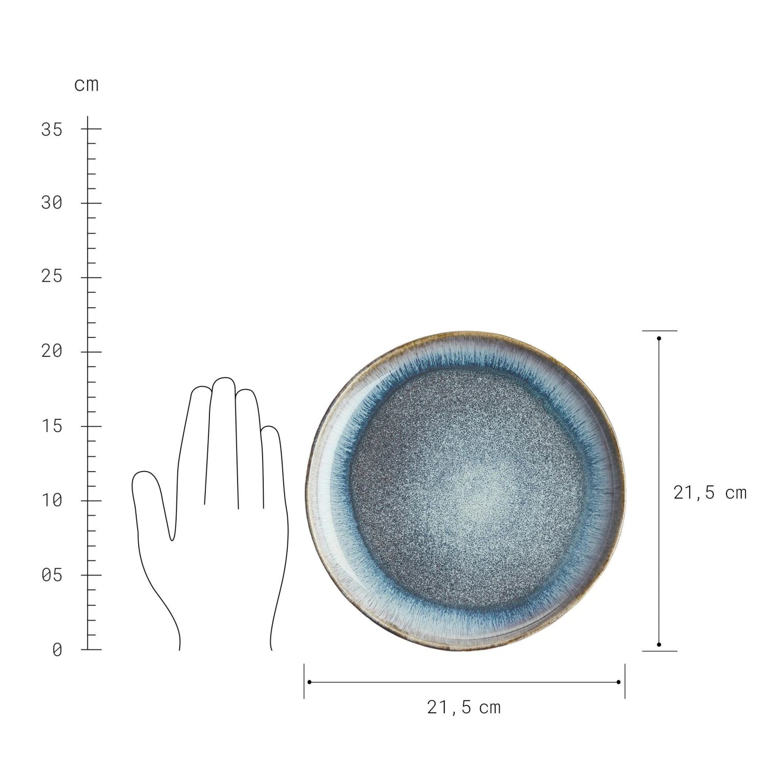 Geschirr-Set 16-tlg. HILDA In Dunkelblau – Bild 4