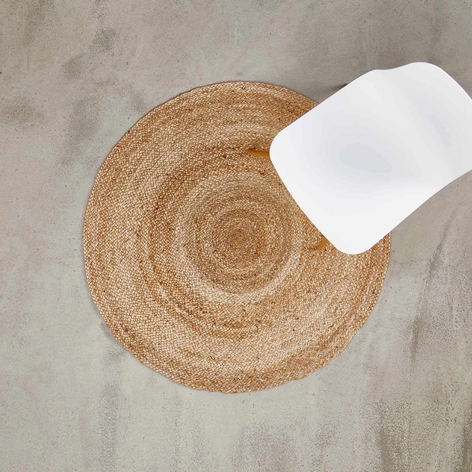 Hanf-Teppich Ø110cm ALL NATURE In Natur – Bild 5
