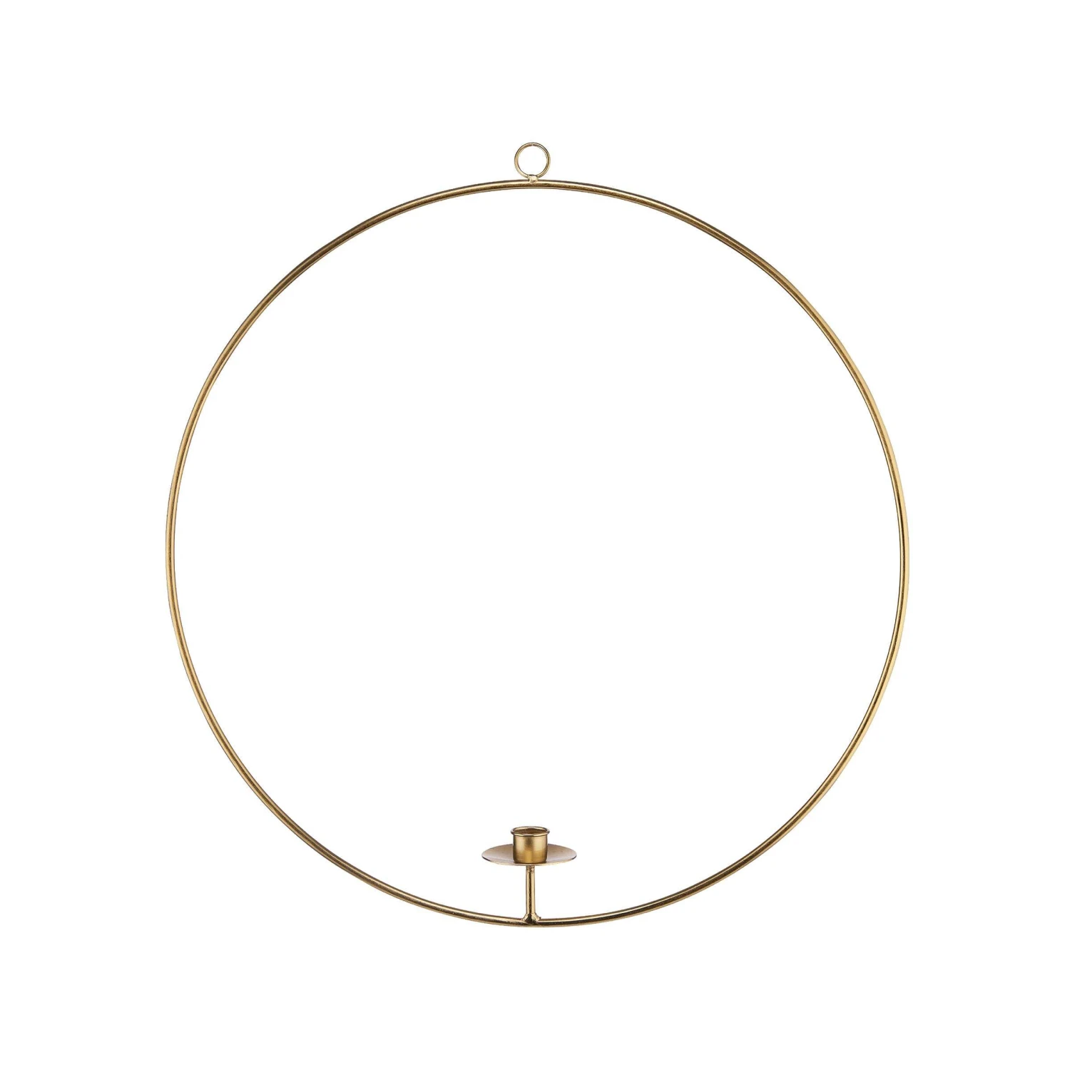 Hängedeko-Ring Für Stabkerze Ø50cm LUNA In Gold