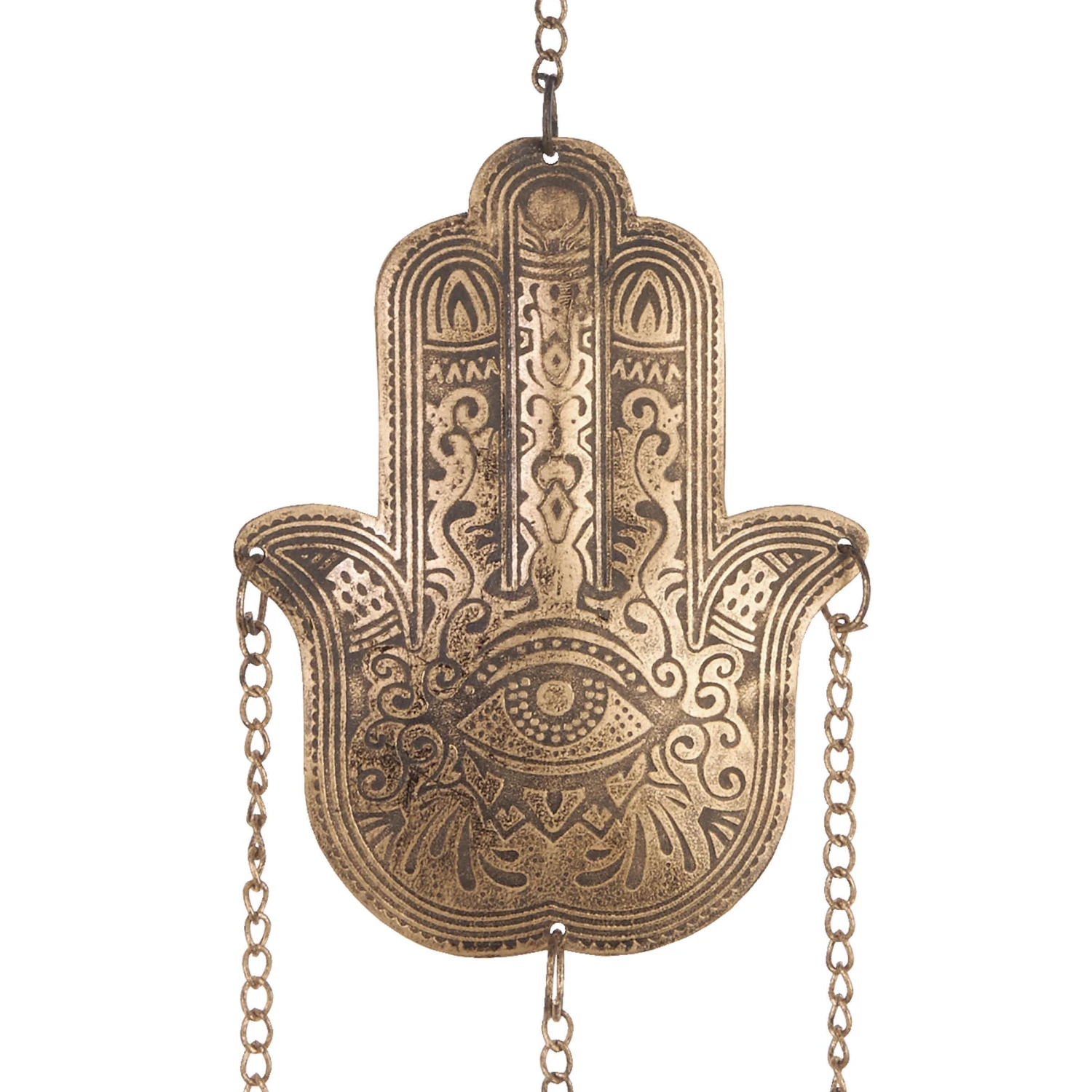 Hängedekoration "Fatimas Hand" Länge 55cm BALI In Gold – Bild 4