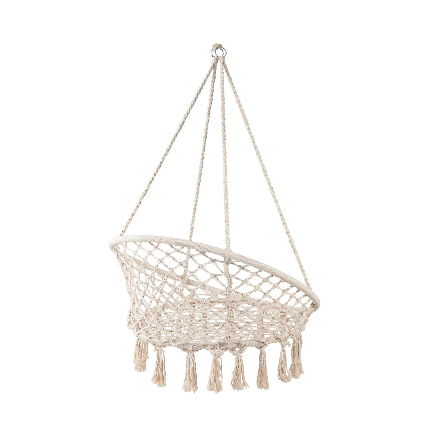 Hängesessel Mit Fransen Ø100cm PARADISE NOW In Creme – Bild 5