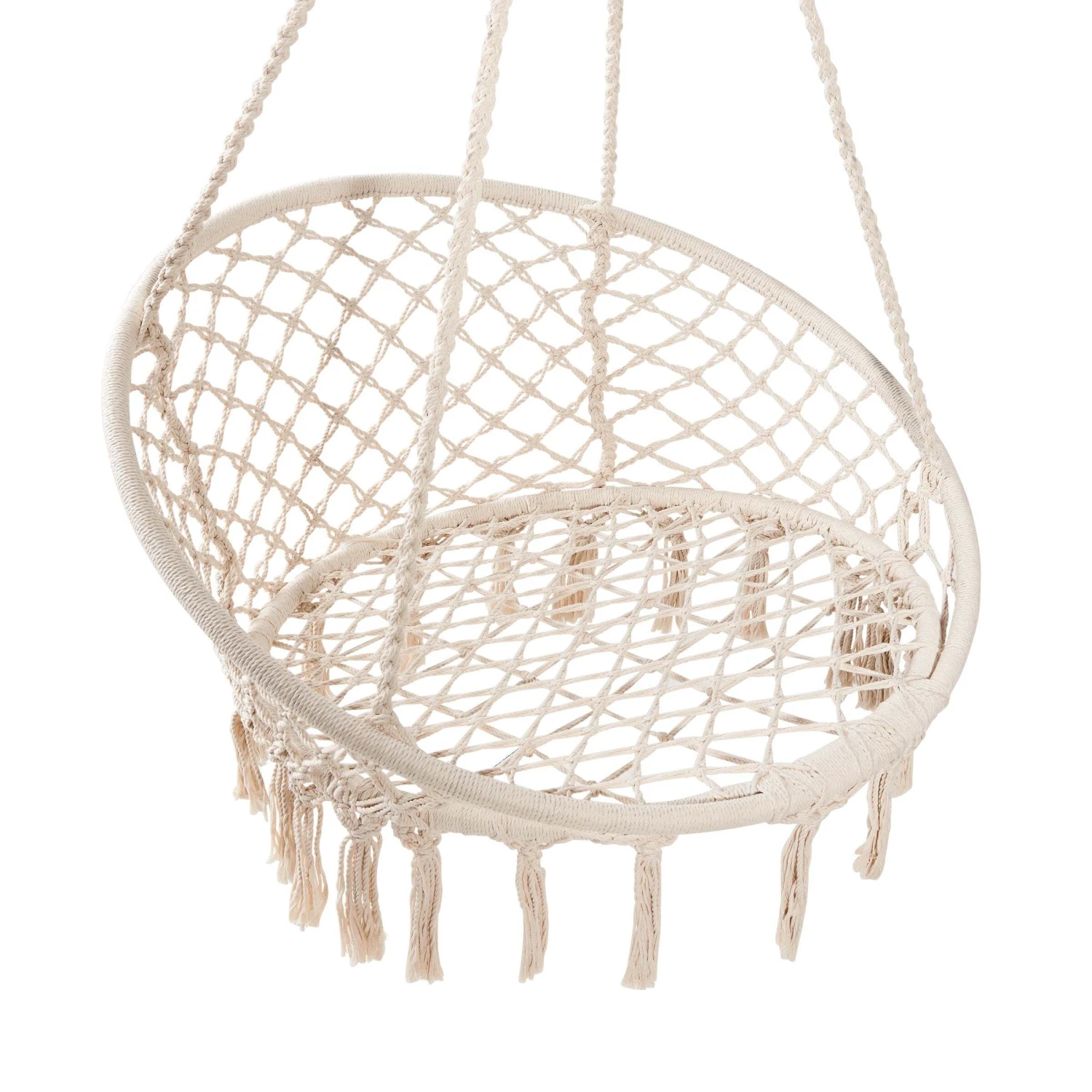 Hängesessel Mit Fransen Ø100cm PARADISE NOW In Creme – Bild 6