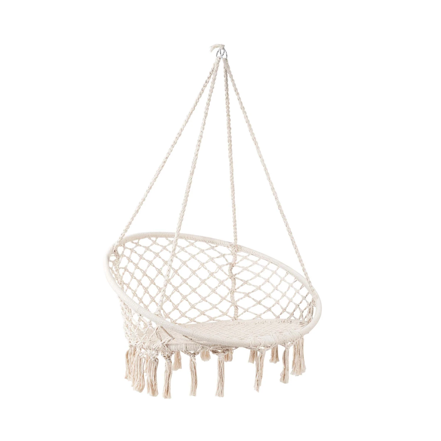 Hängesessel Mit Fransen Ø100cm PARADISE NOW In Creme