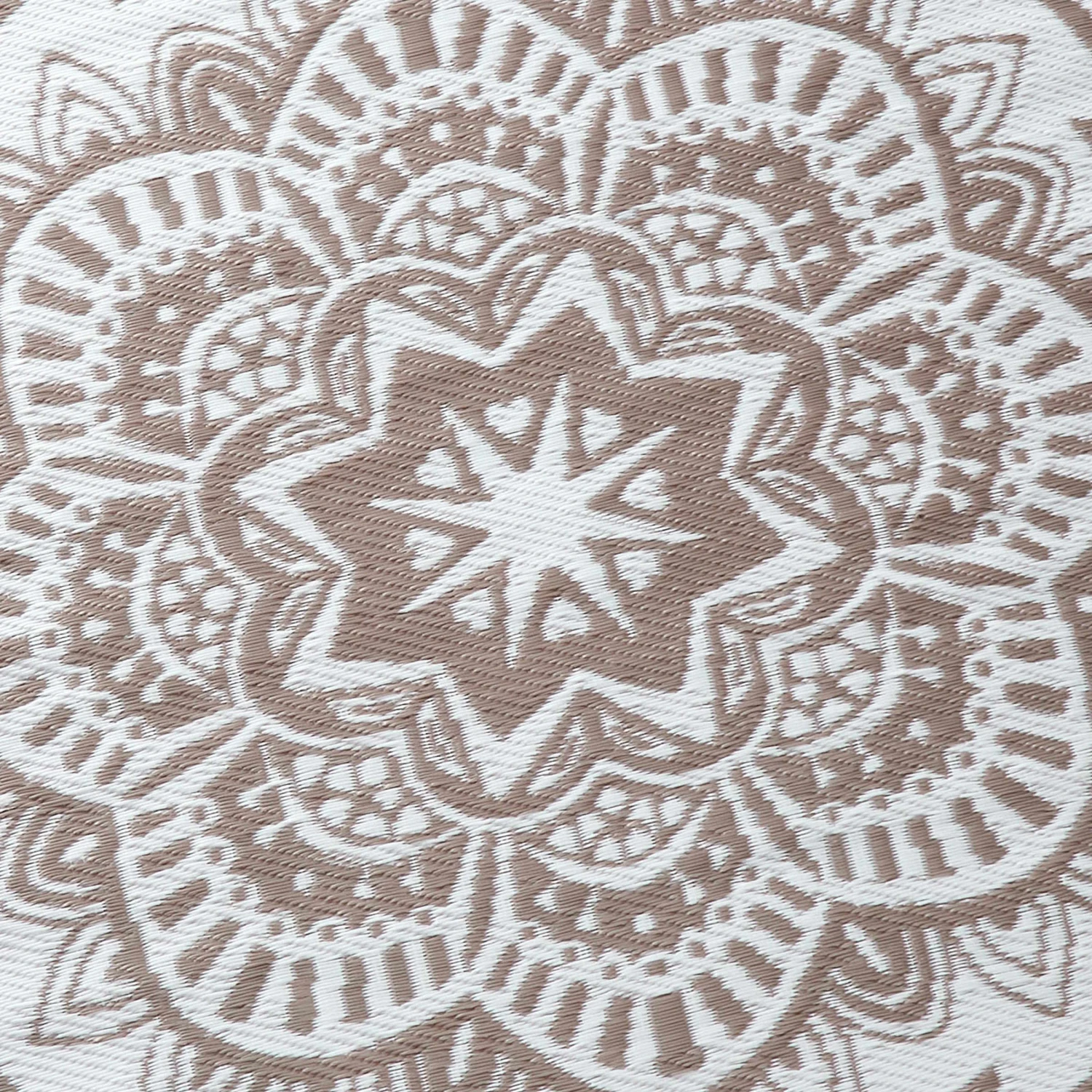 In- & Outdoor-Teppich Flora Ø150cm COLOUR CLASH In Natur-Weiß – Bild 6