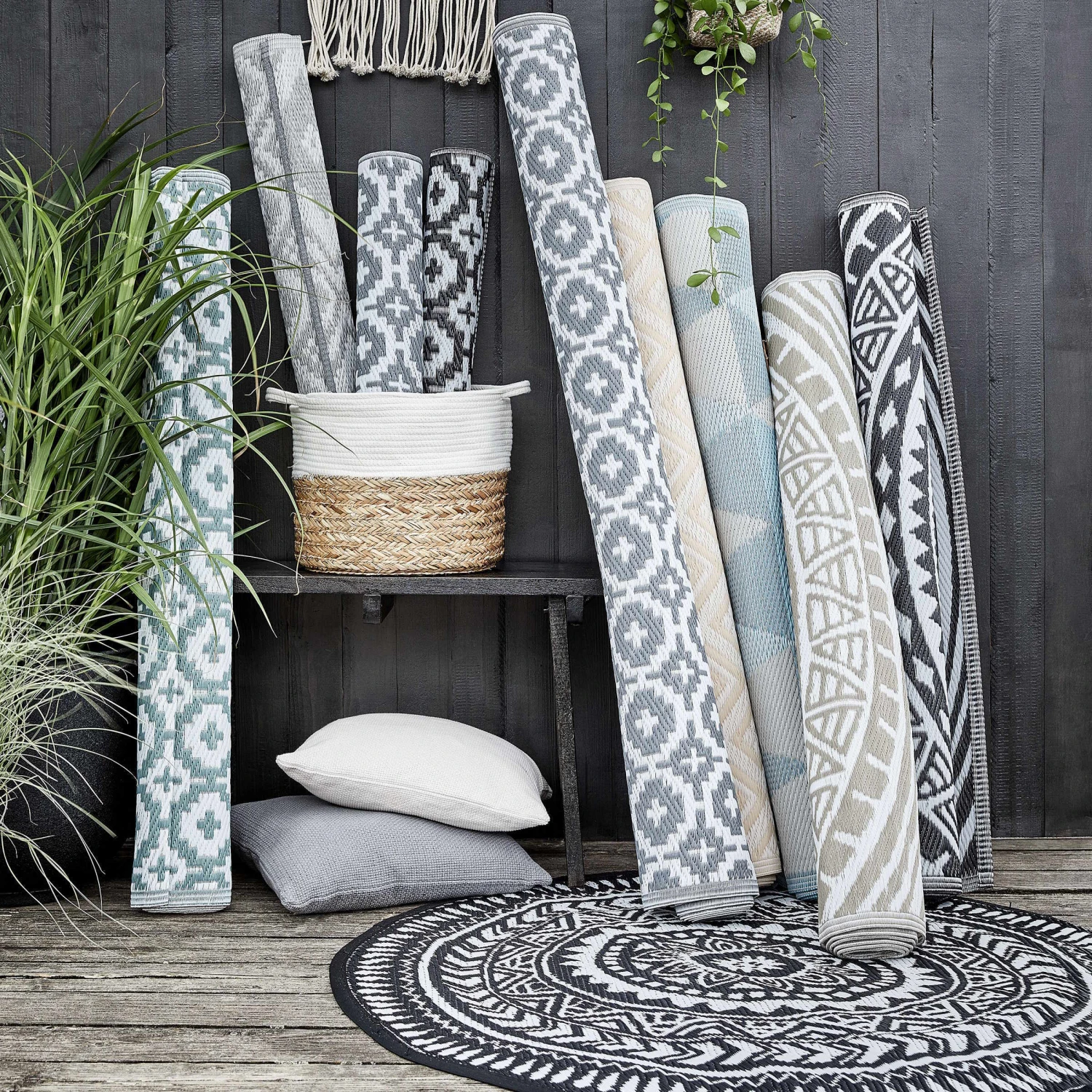 In- & Outdoor-Teppich Mosaik L 150 X B 90cm COLOUR CLASH In Schwarz – Bild 6