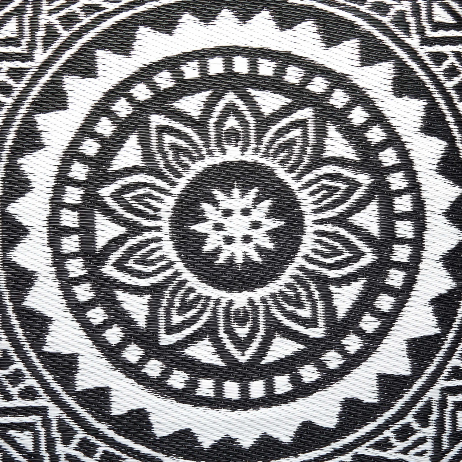 In- & Outdoor-Teppich Ø150cm COLOUR CLASH In Schwarz-Weiß – Bild 4