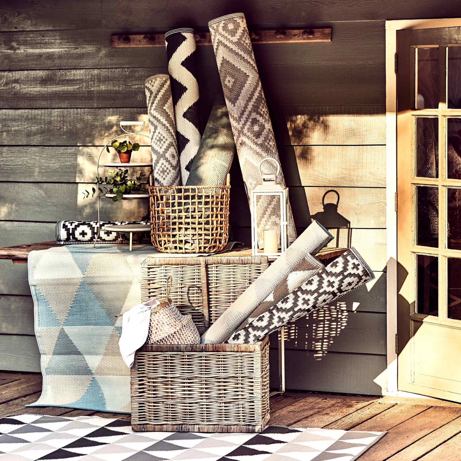 In- & Outdoor-Teppich Streifen L 180 X B 120cm COLOUR CLASH In Grau – Bild 6