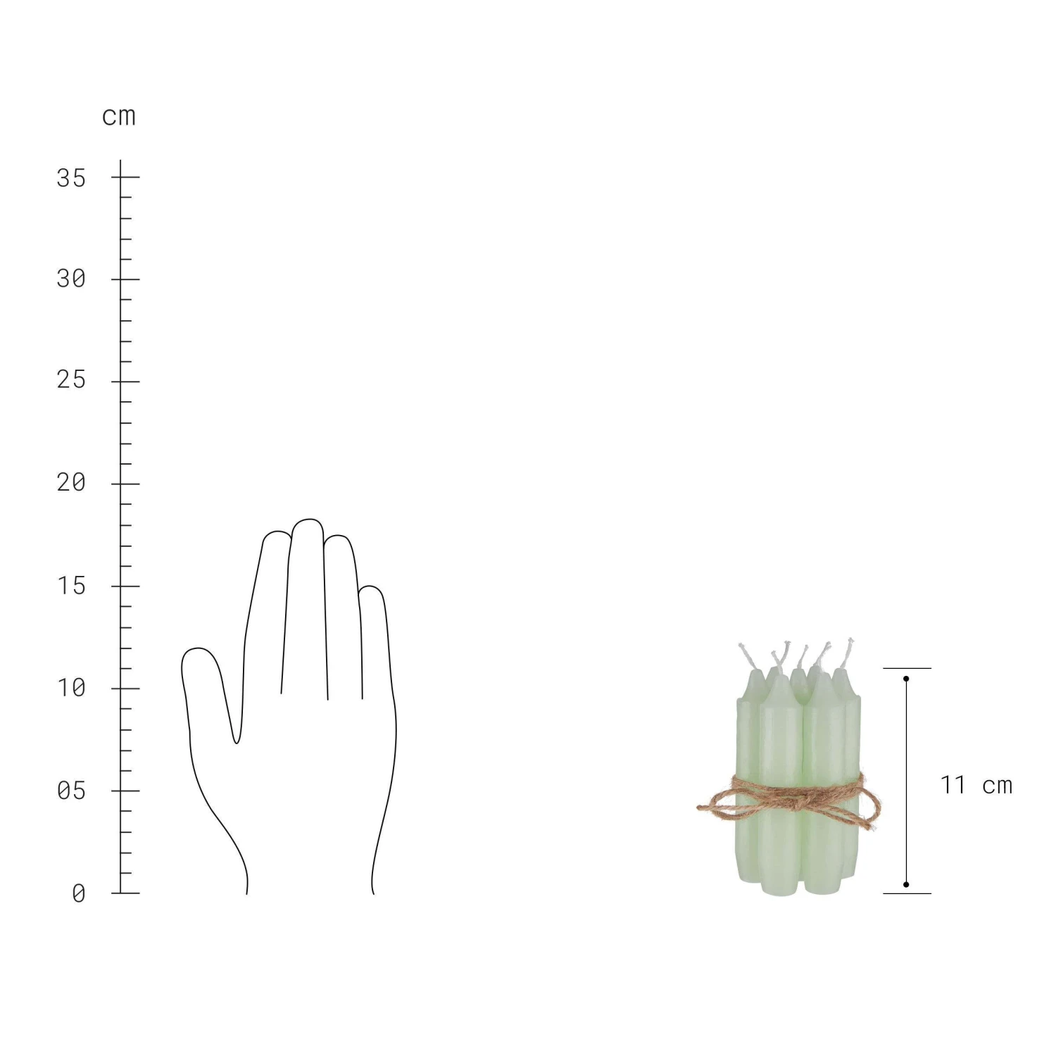 Kerzen-Set 7 Stück LITTLE LIGHT In Pastellgrün – Bild 3