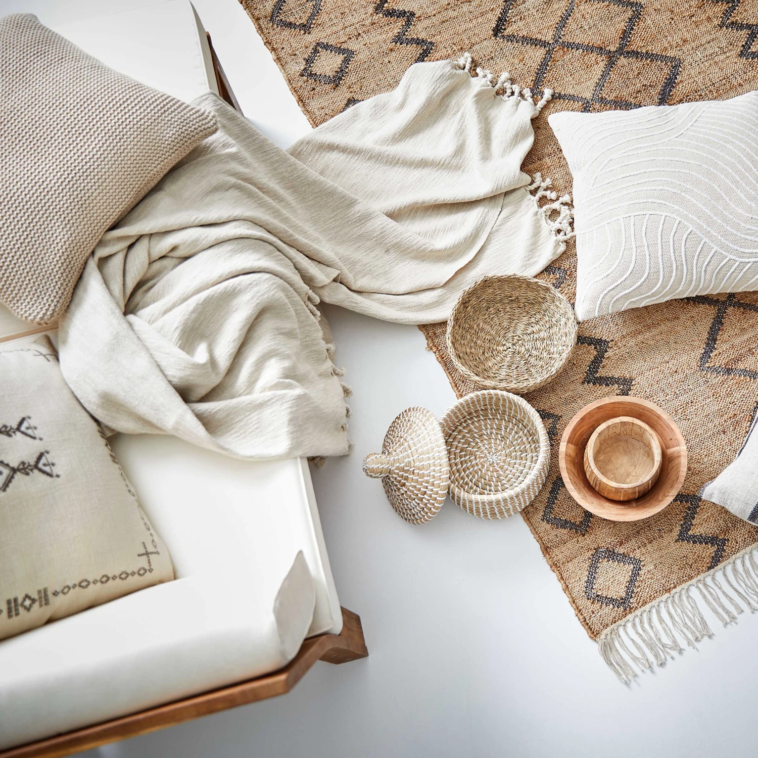 Kissen L 50 X B 50cm SIENNA In Beige – Bild 2