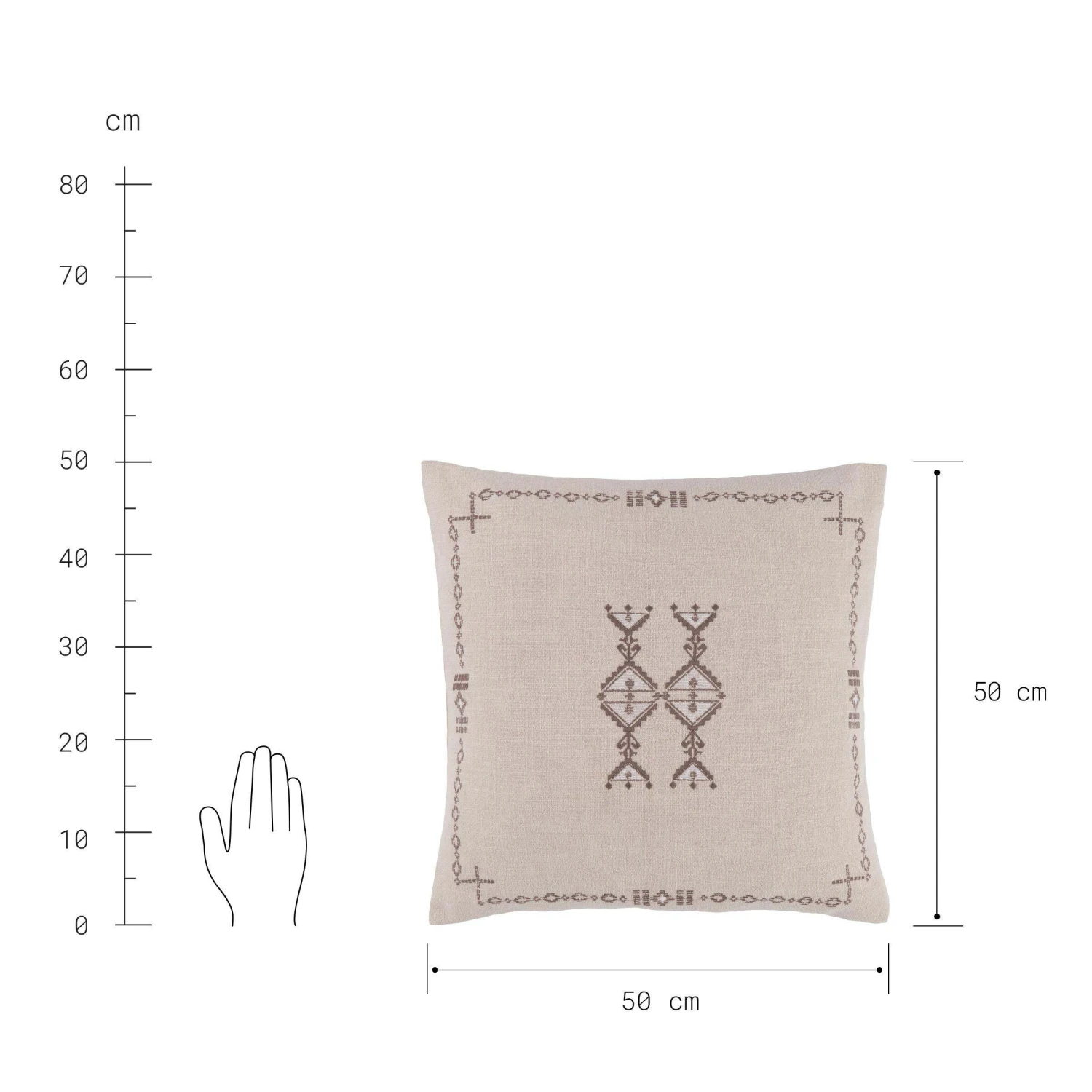 Kissen L 50 X B 50cm SIENNA In Beige – Bild 4