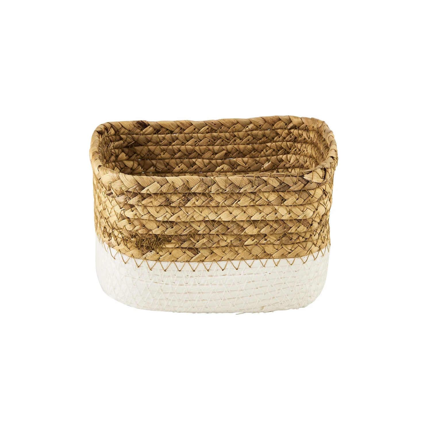 Korb Rechteckig L 17 X B 12cm RUSH ROPE In Natur-Weiß