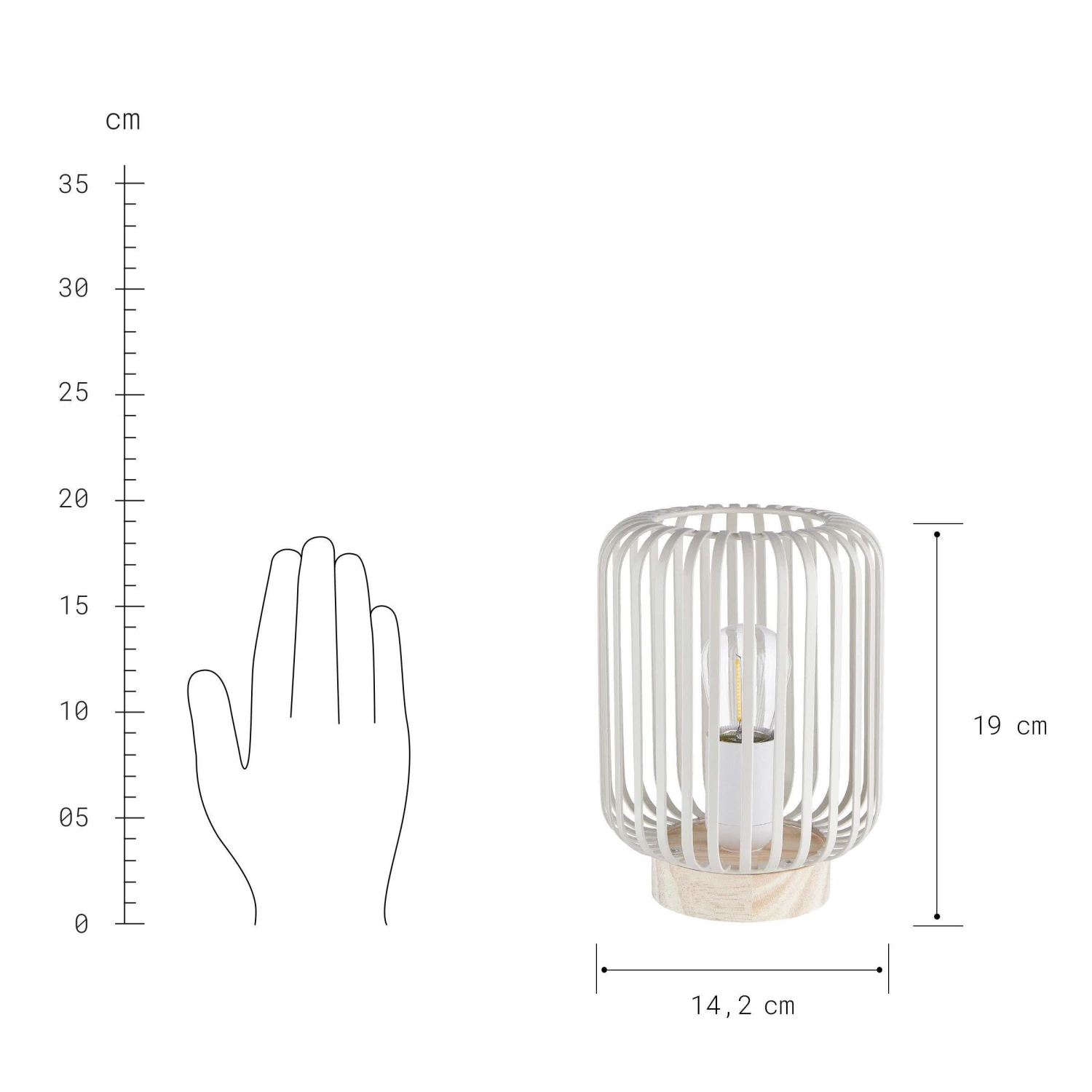 LED Laterne Höhe 19cm NORDICA In Beige – Bild 5