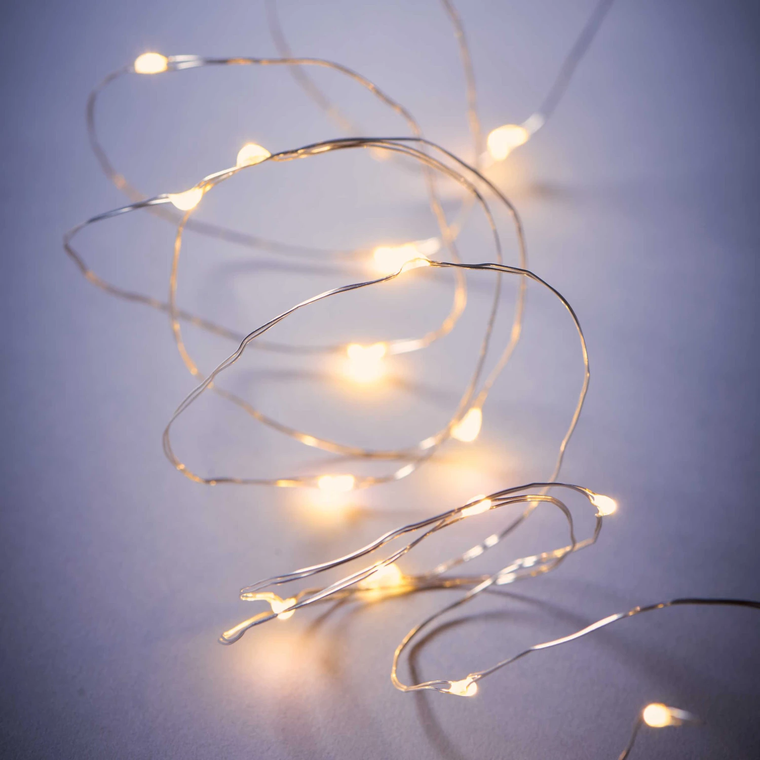 LED Lichterkette 100 Lichter Mit USB-Batteriefach TWINE LIGHTS In Silber – Bild 8