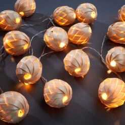 LED-Lichterkette 20 Bambuslichter Mit USB-Batteriefach BONDI LIGHTS In Natur