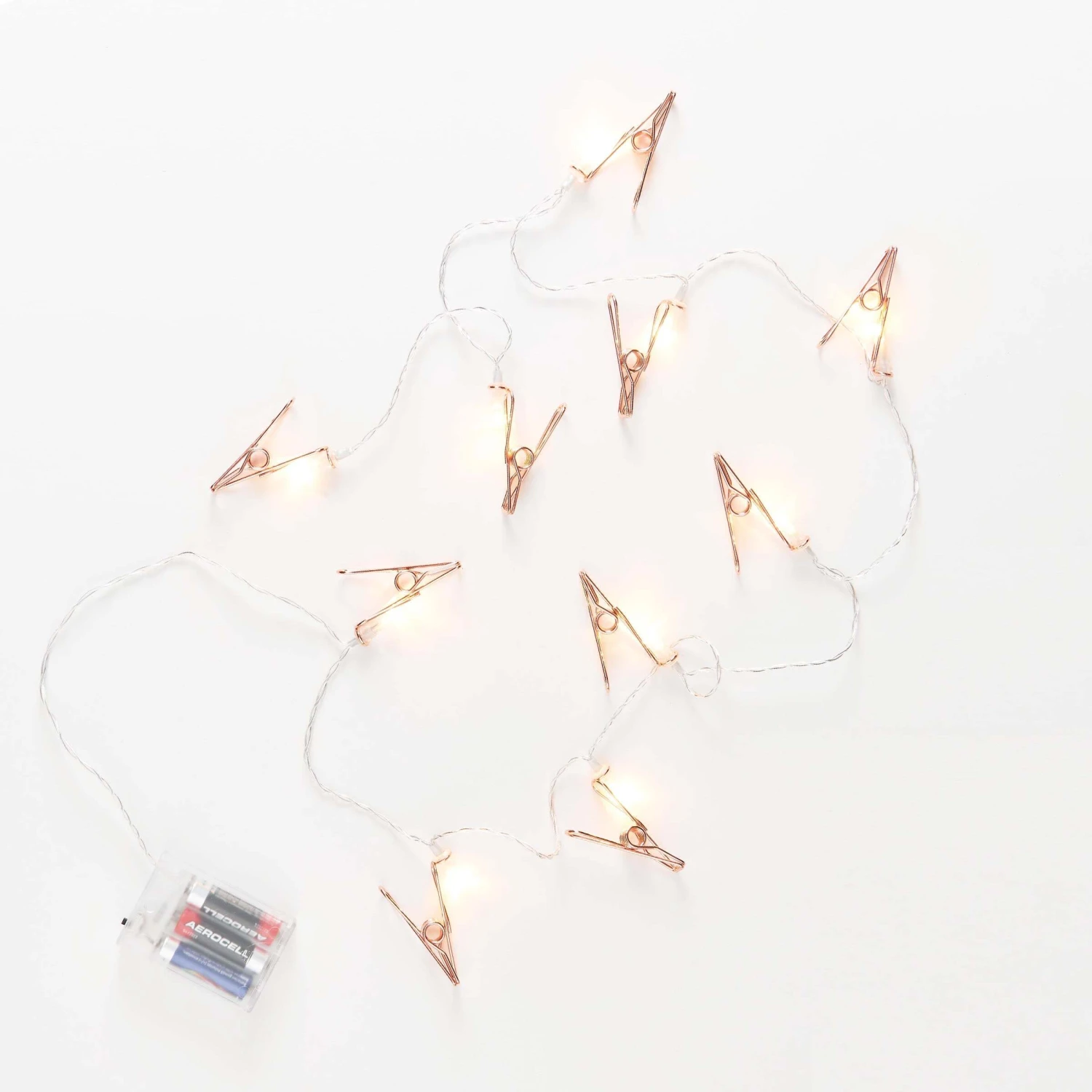 LED-Lichterkette Clips 10 Lichter Mit USB-Batteriefach CLIP COUTURE In Roségold – Bild 4