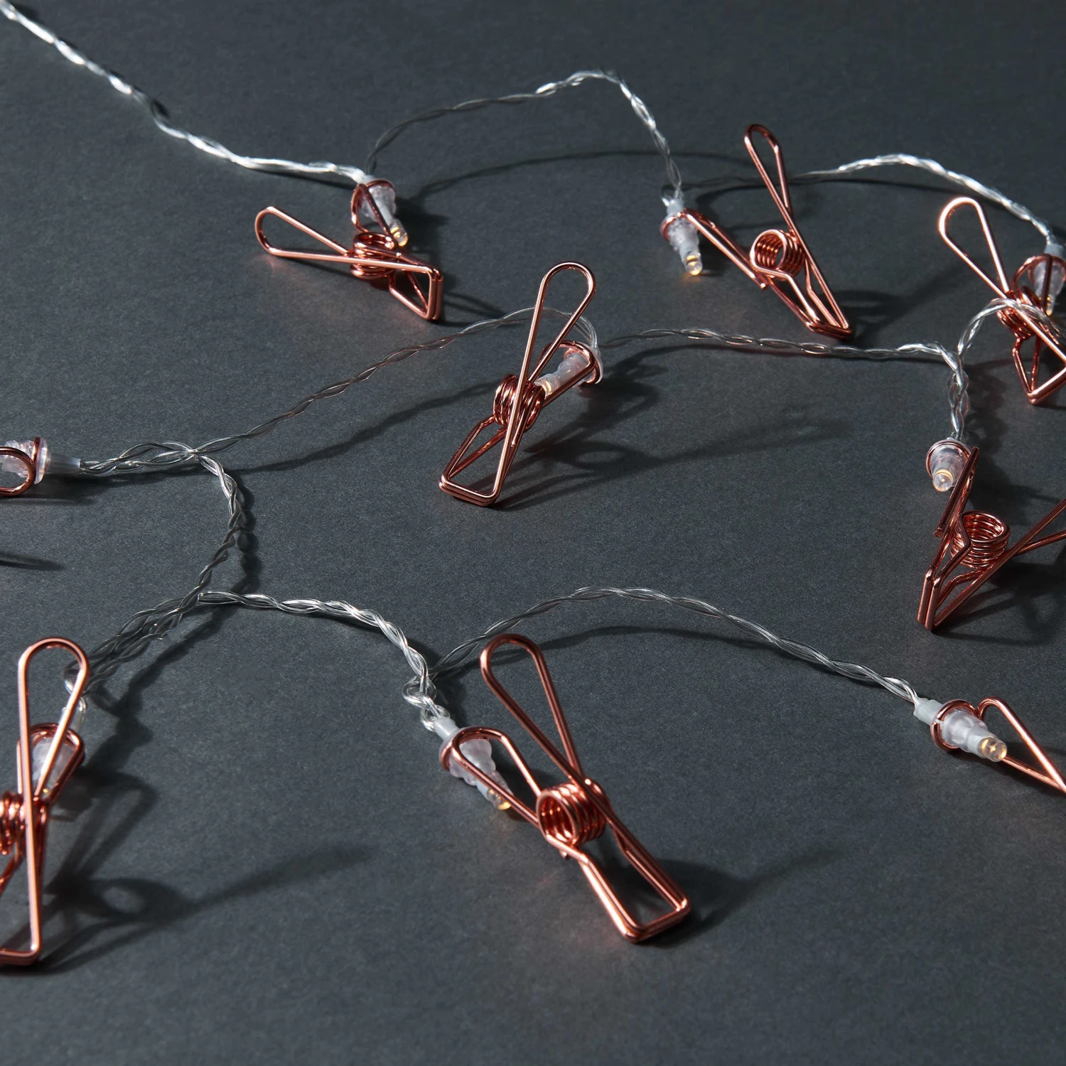 LED-Lichterkette Clips 10 Lichter Mit USB-Batteriefach CLIP COUTURE In Roségold – Bild 5