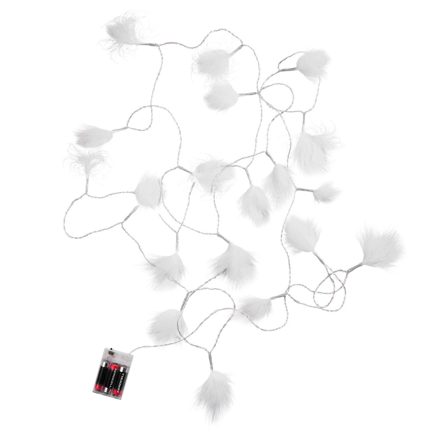 LED-Lichterkette Federn 20 Lichter Mit USB-Batteriefach FEATHERS In Weiß – Bild 2