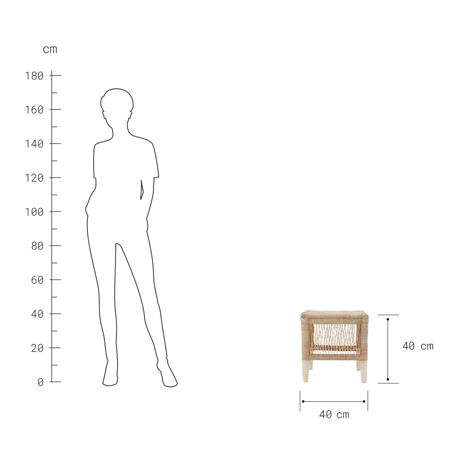 Malawi Hocker Handgeflochten BOHO LOUNGE In Natur – Bild 4