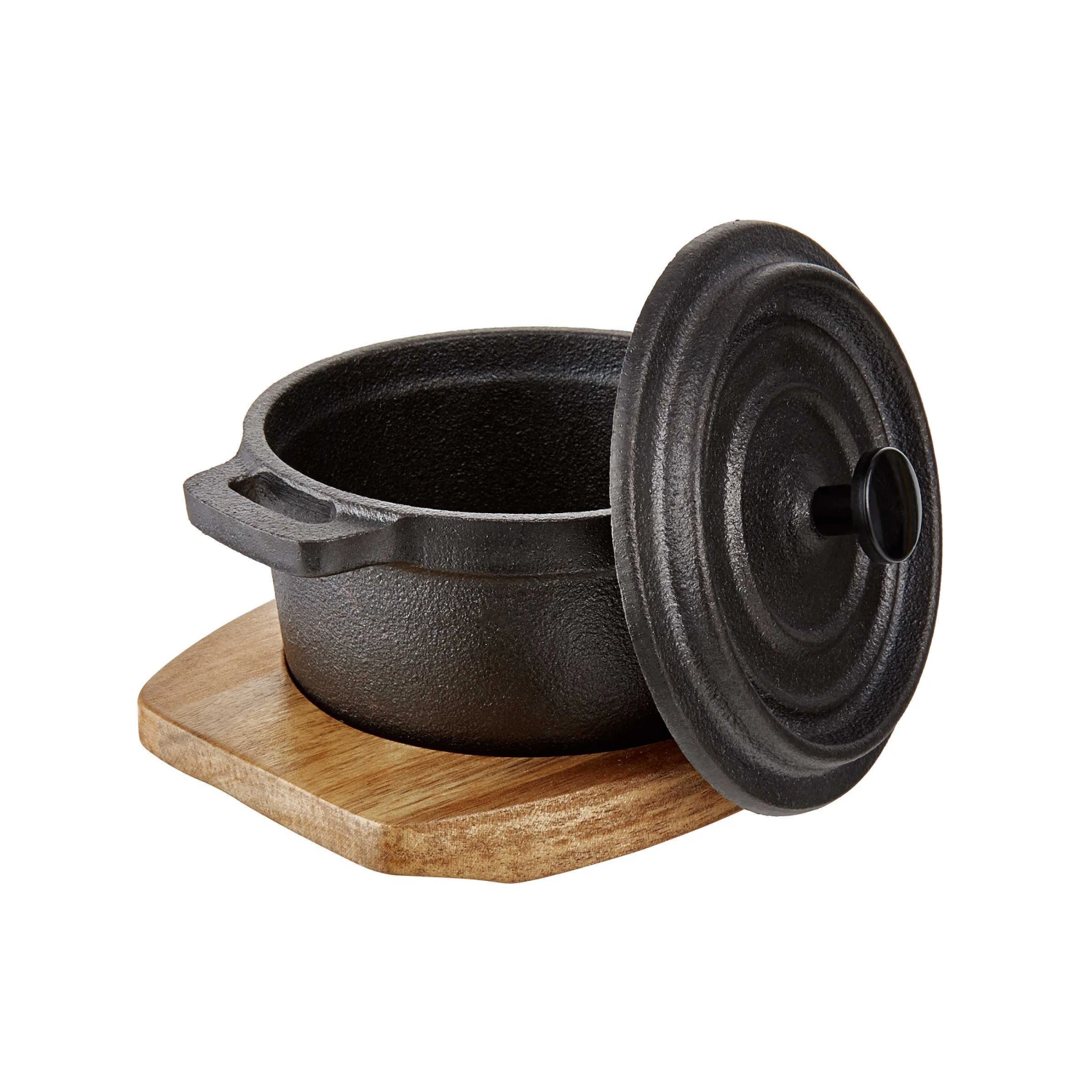 Mini-Serviertopf Mit Holzuntersetzer L 14 X B 11cm HOT IRON In Schwarz – Bild 5
