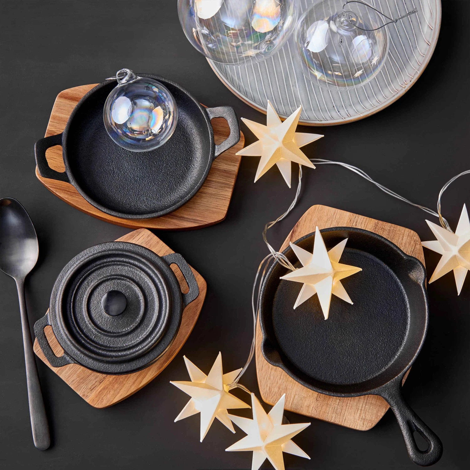 Mini-Serviertopf Mit Holzuntersetzer L 14 X B 11cm HOT IRON In Schwarz – Bild 7