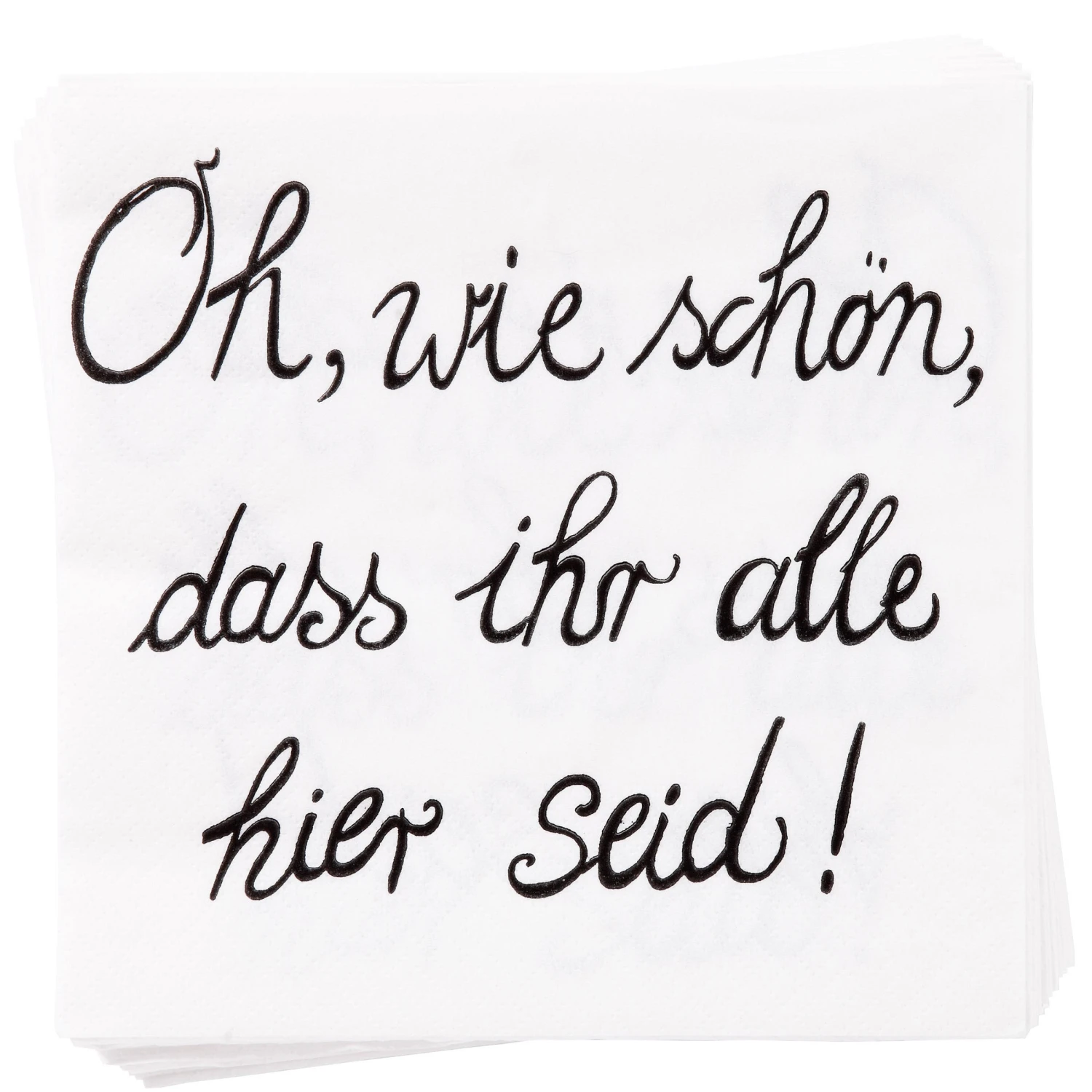 Papierserviette "Oh Wie Schön" 20 Stück APRÈS In Weiß