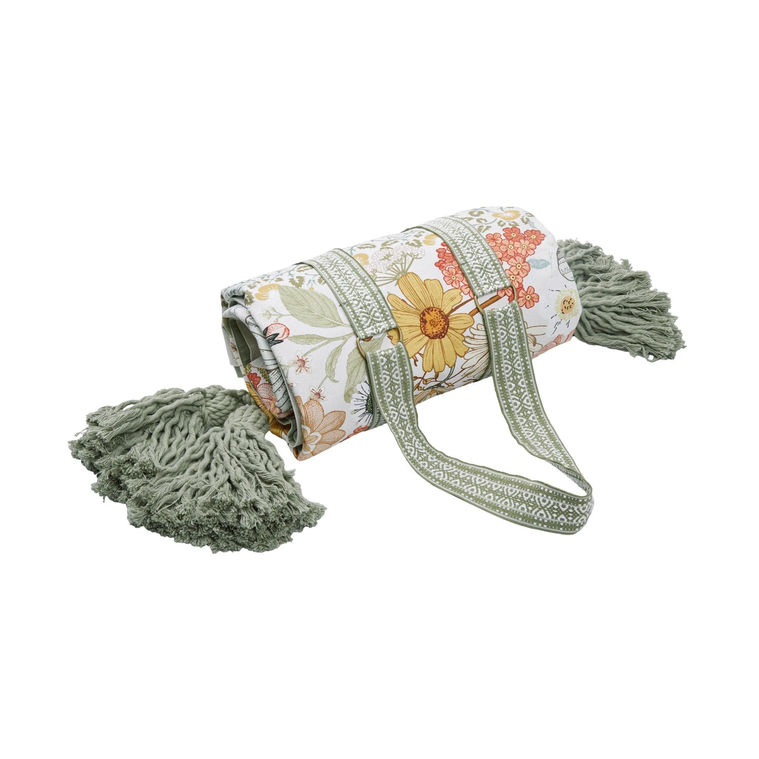 Picknickdecke L 175 X B 154cm BETWEEN FLOWERS In Creme