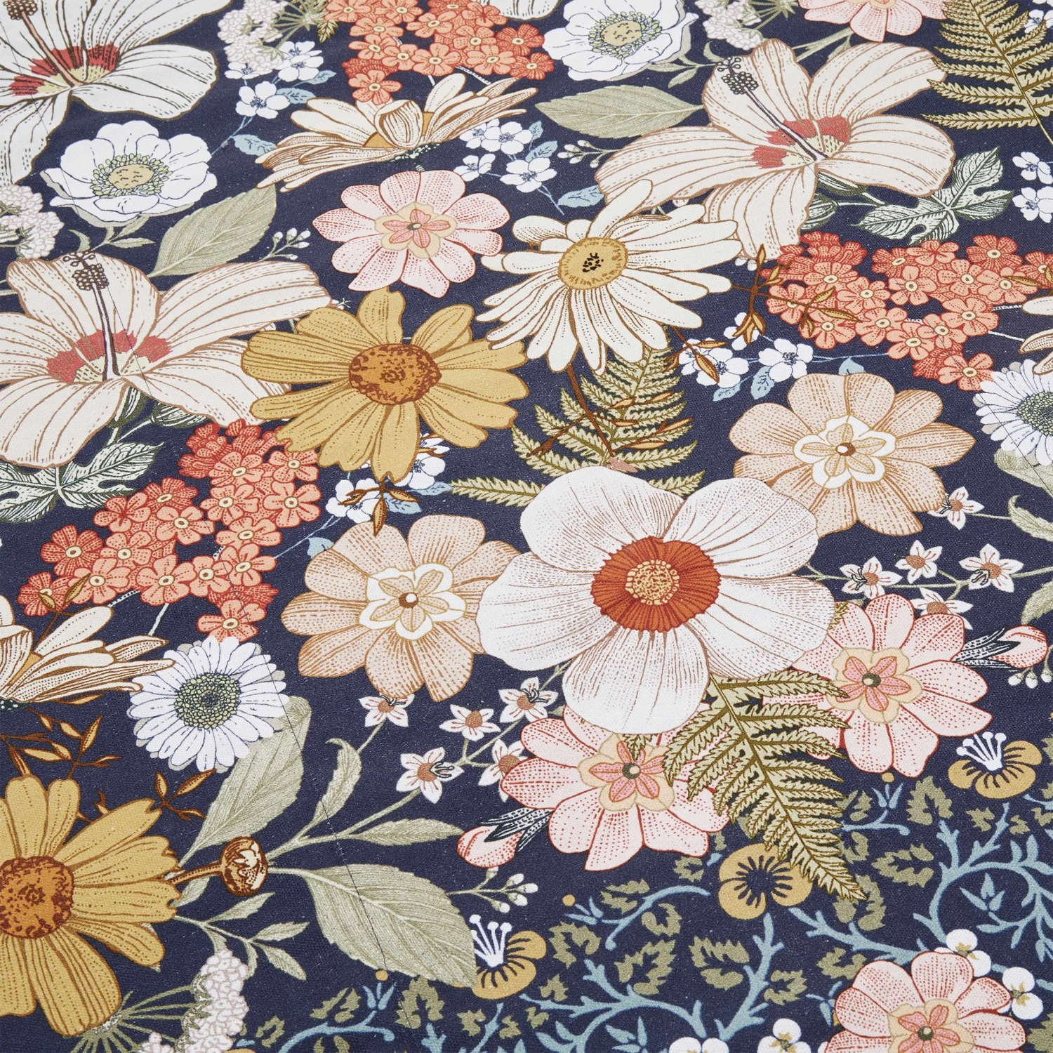 Picknickdecke L 175 X B 154cm BETWEEN FLOWERS In Dunkelblau – Bild 7