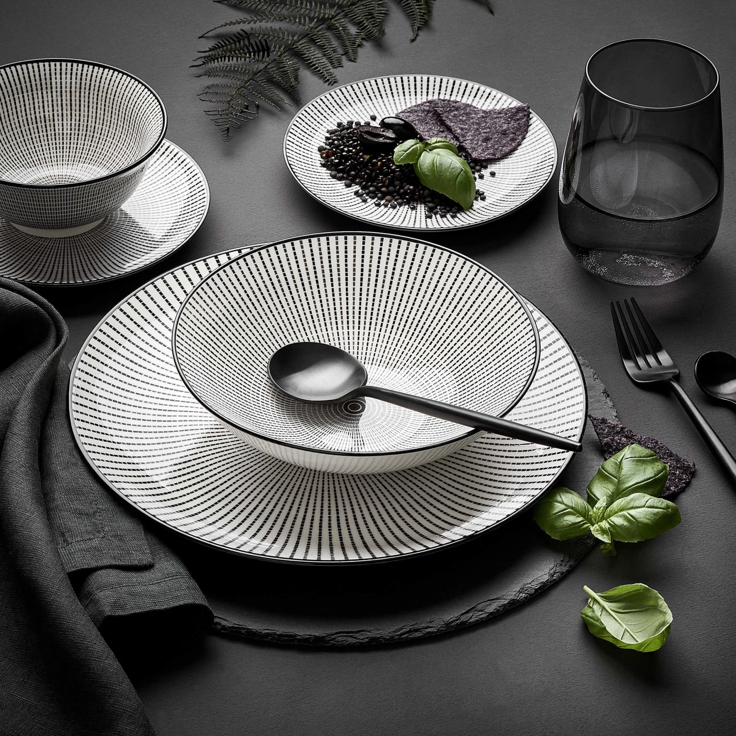 Schale Eckig 50ml DIM SUM In Schwarz-Weiß – Bild 7