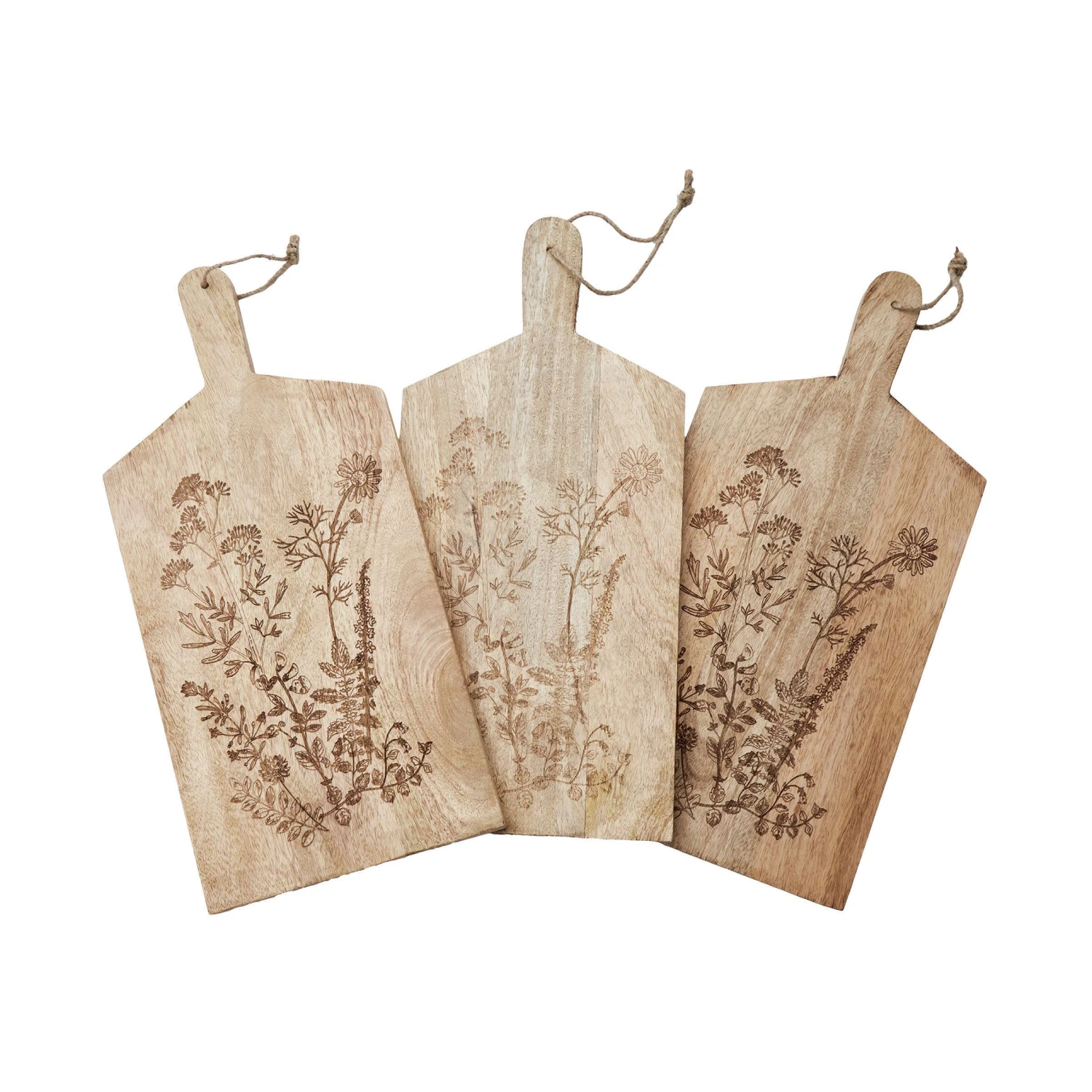 Schneidebrett Blumen L 35 X B 22cm FINE CUT In Braun – Bild 5