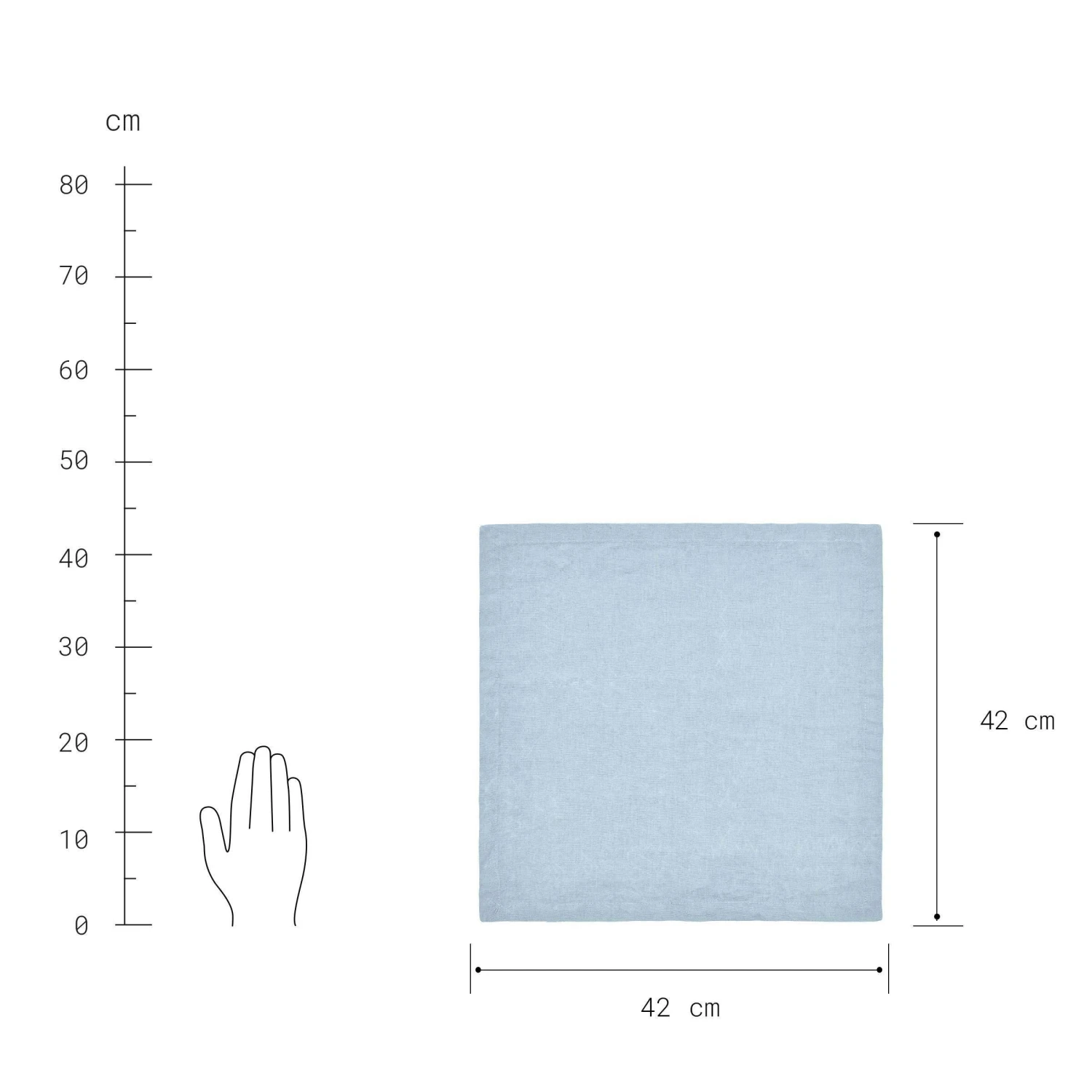 Serviette L 42 X B 42cm RIGA In Hellblau – Bild 3