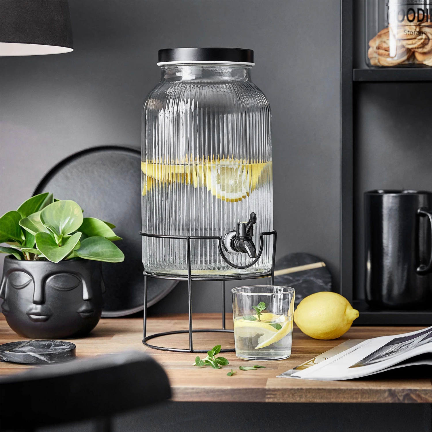 Ständer Für Getränkespender Höhe 16cm FOUNTAIN In Schwarz – Bild 2