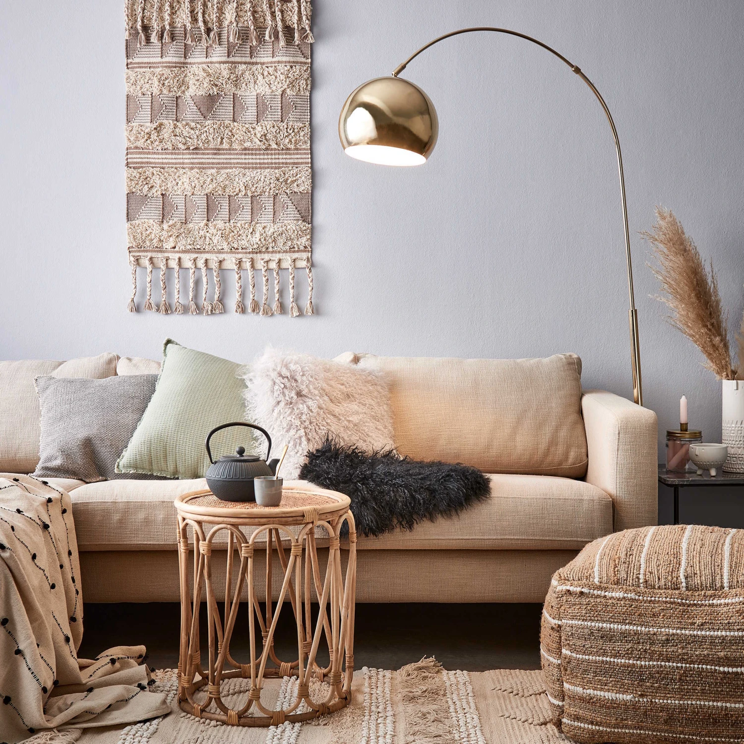 Stehleuchte Höhe 166cm ARC In Gold – Bild 2