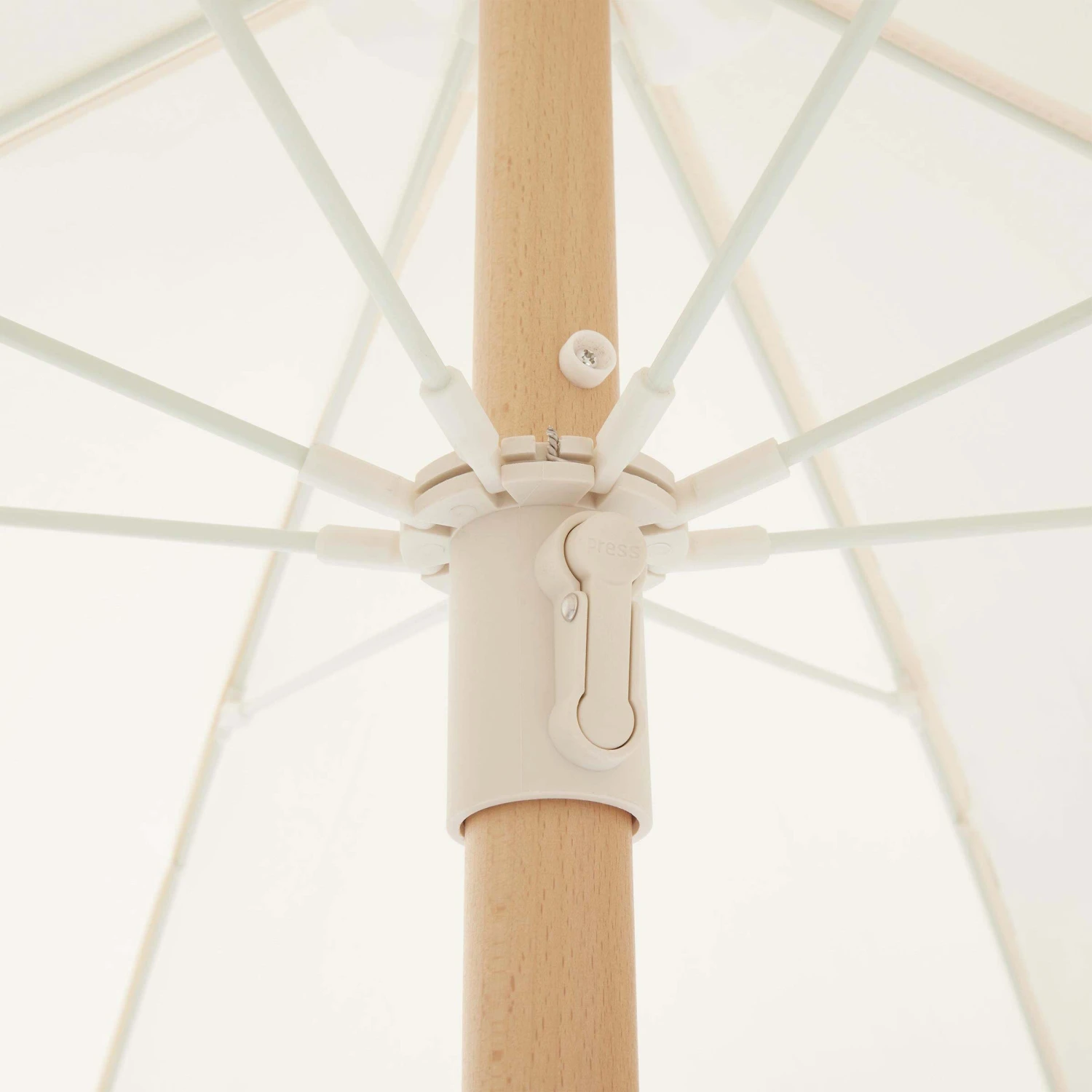 Strandschirm Mit Fransen Ø180cm BOHO LOUNGE In Creme – Bild 5