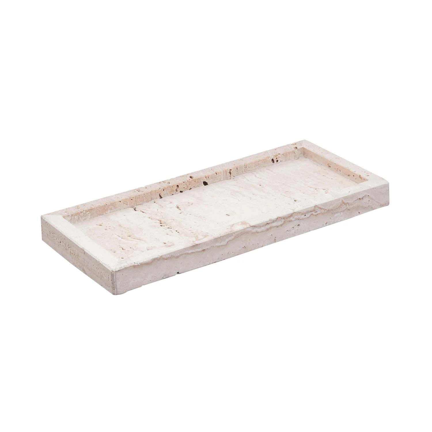 Tablett L 30 X B 13cm TRAVERTINE In Beige