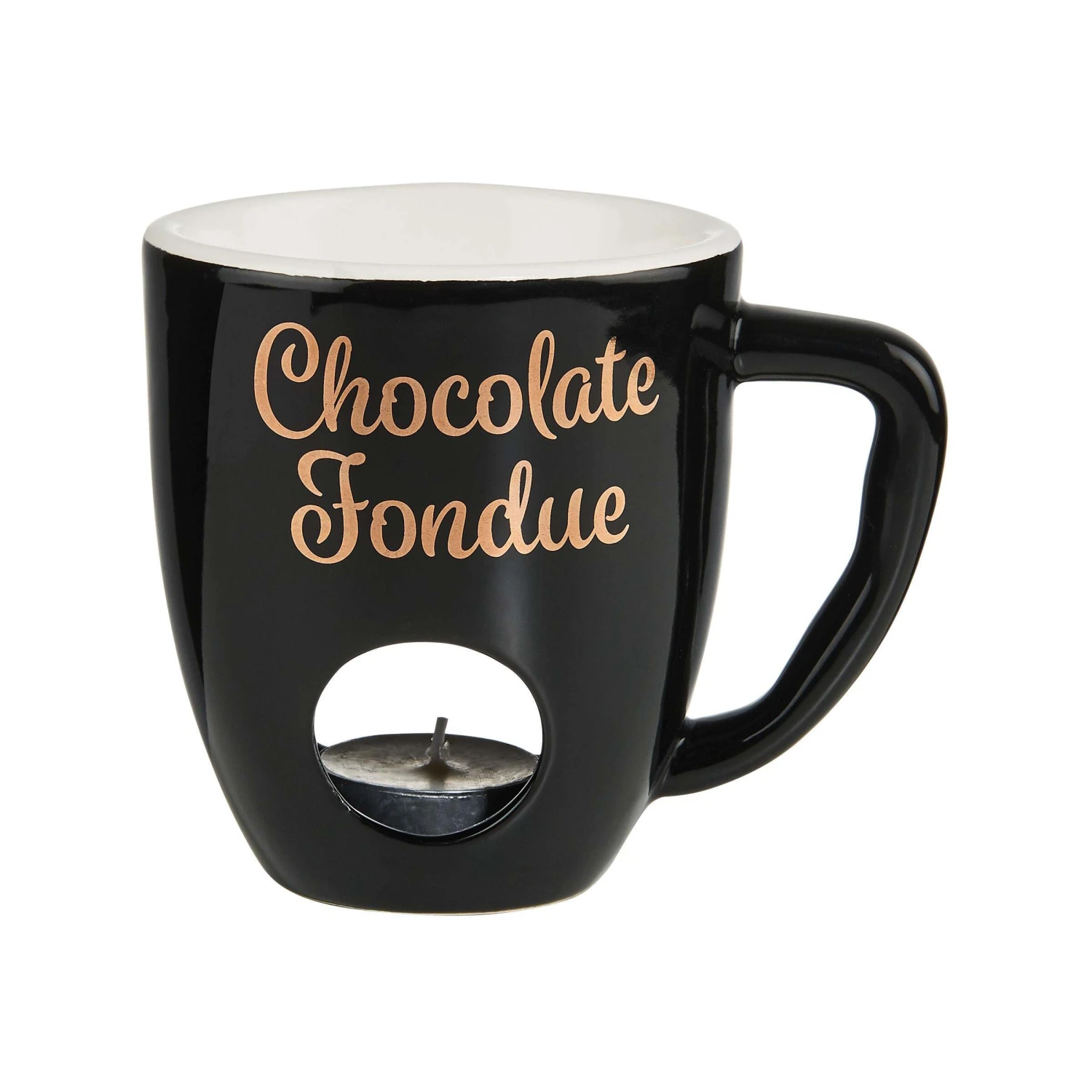 Tasse Mit 2 Gabeln CHOCOLATE FONDUE In Schwarz – Bild 4