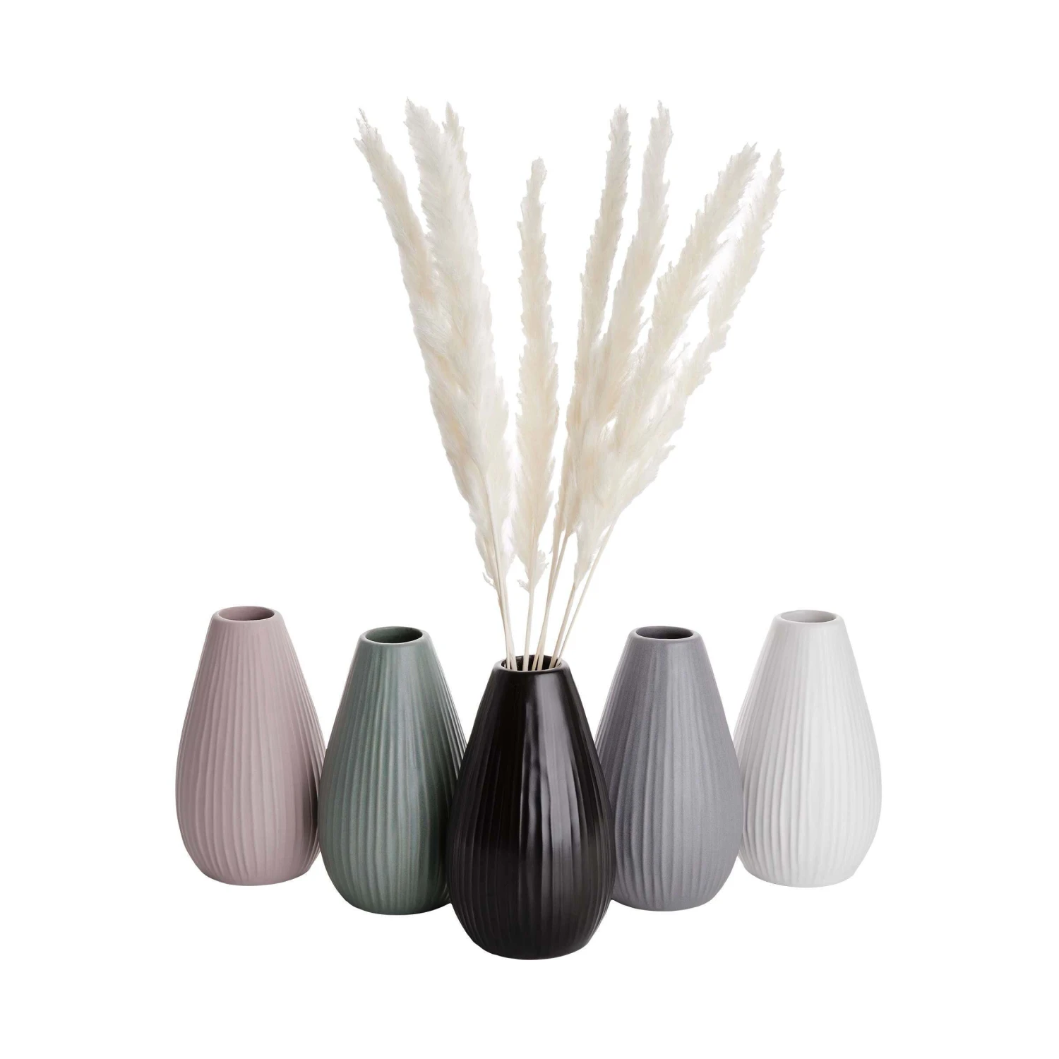 Vase Höhe 16cm RIFFLE In Salbei – Bild 4