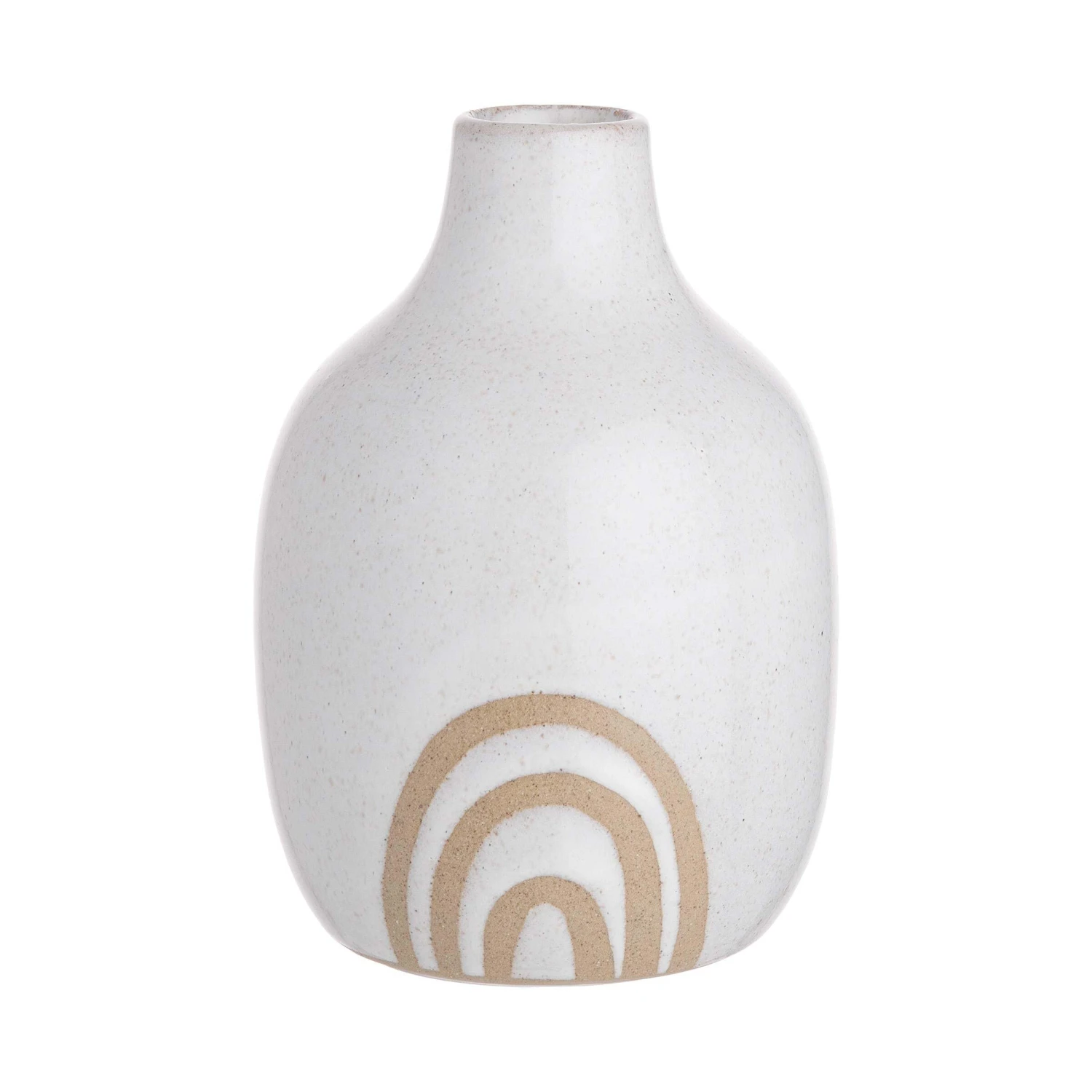 Vase Höhe 17cm OVER THE RAINBOW In Weiß-Beige