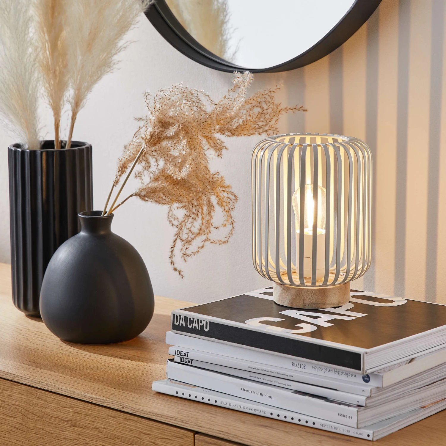 Vase Höhe 23cm LIV In Schwarz – Bild 4