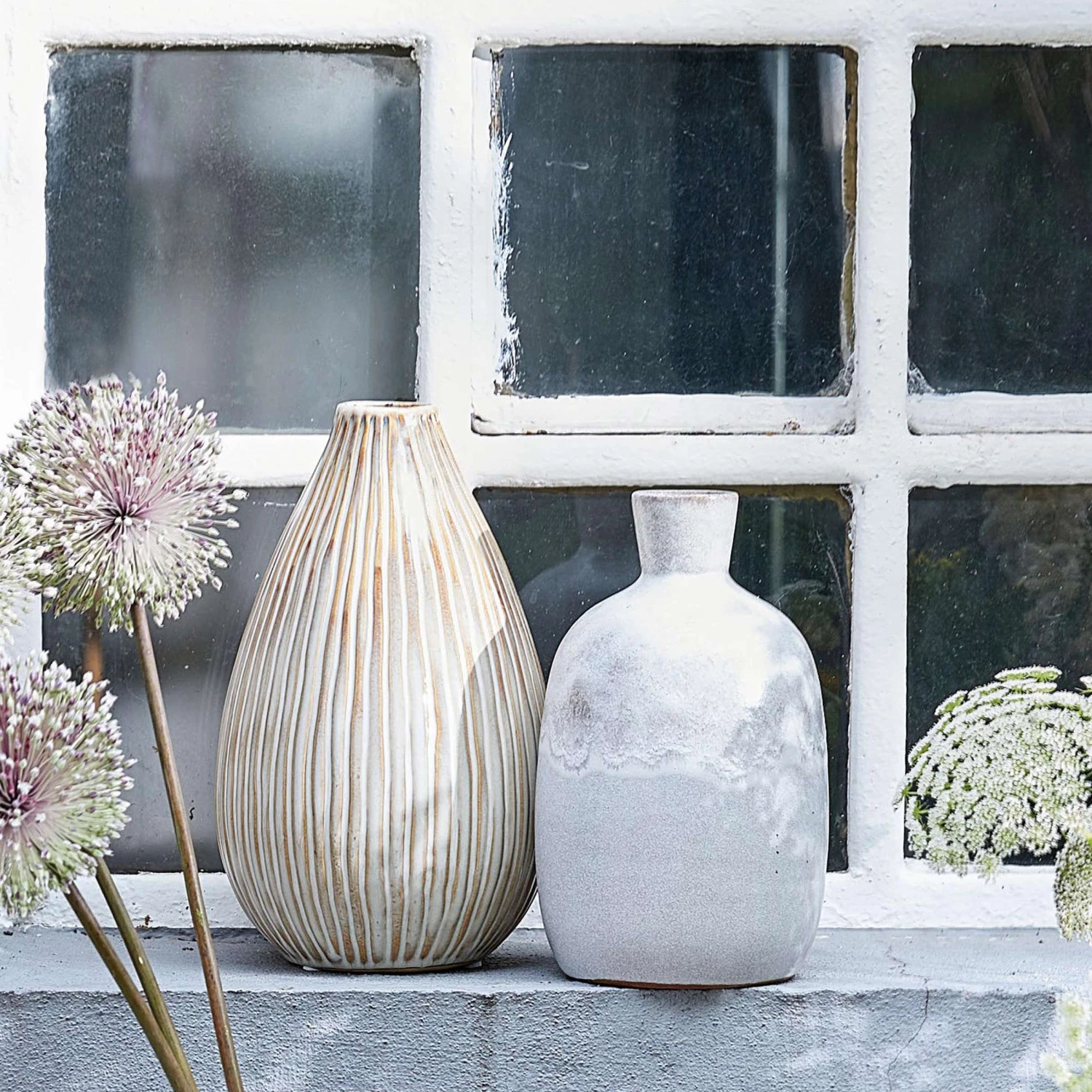 Vase Höhe 25cm SANDY In Creme – Bild 2